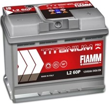 Fiamm, batteria per auto Titanium L260, 60 Ah, 540 A, polo positivo a destra 