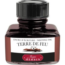 [13047T] Herbin Encre traditionnelle à stylo en flacon "D" 30ml Terre de feu