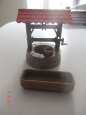 Playmobil Puits Vintage Château Ferme Abreuvoir complet avec seau et abreuvoir