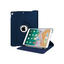 HOUSSE ETUI COQUE SUPPORT ROTATIF 360 IPAD 2018 6EME GENERATION 9.7 BLEU FONCE