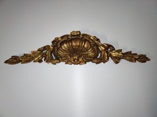  Ancienne ferrure ornement Laiton massif Fronton meuble, mur déco 