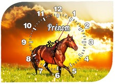horloge pendule murale cheval
