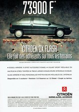 Publicité Advertising 420  1993  Citroen la ZX Flash coupé