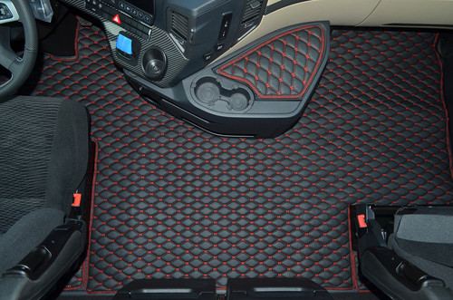 Camion tapis sol noir rouge - tapis,