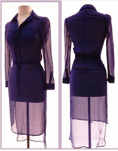 Ayk purple sheer dress - ayk,