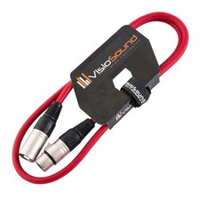 Câble Micro XLR mâle à femelle / Équilibré / Câble patch micro / 1m Rouge
