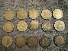 15 Pieces  De 2 Euros Très Rares, Moments Historiques, Pour Collection