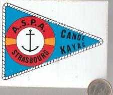 AUTOCOLLANT. Sport. Canoé Kayac. A.S.P.A Strasbourg