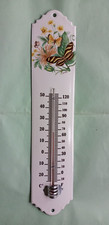 THERMOMETRE EMAILLE Papillon JARDIN  MAISON NEUF EMAIL VERITABLE 800°C F. FRANCE