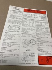 Fiche technique automobile Renault 16 R16 TX R1156 Auto édition de 1977 R16TX