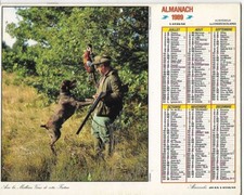 Calendrier Almanach 1989 de La Poste Ptt - Haute-Saône 70 & ter. De Belfort 90