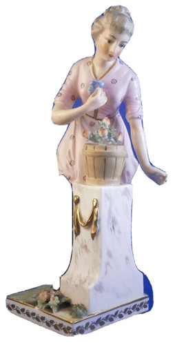 Figurine dame porcelaine - dame,