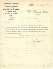 Mouy (60) Lettre 1934