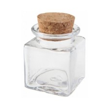 POT VERRE FORME CARRÉ 4X6CM