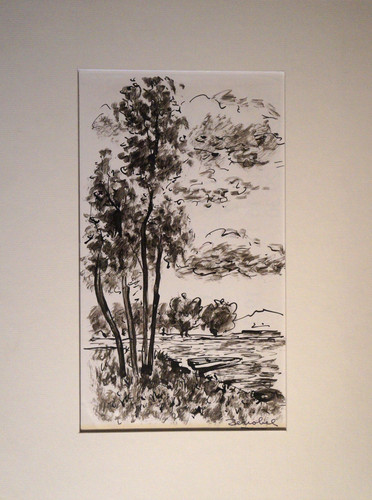 Dessin encre bord marne - encre,