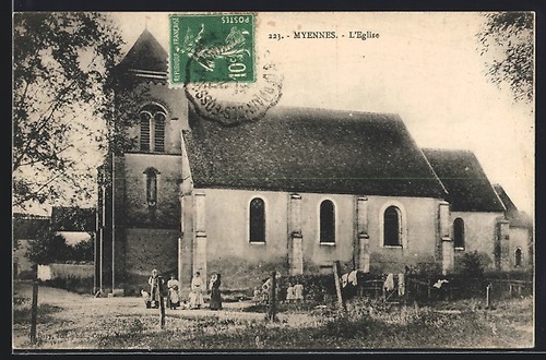 Cpa myennes eglise - cpa, l´eglise