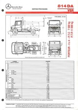MERCEDES TRUCKS / 814 DA VSR  / PORTEUR  4X4 / FICHE de 1993