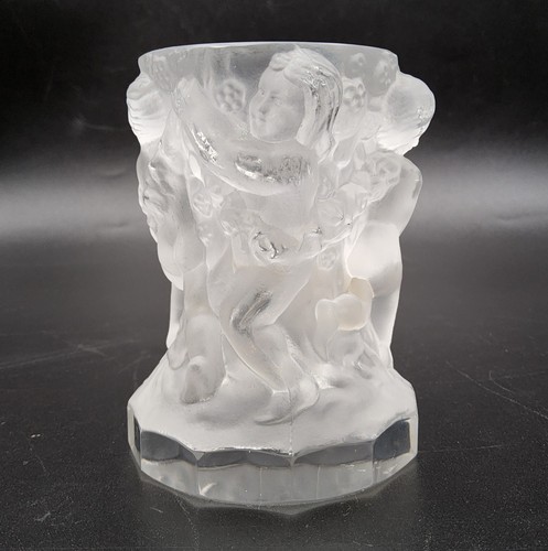 Bougeoir cristal moulé