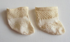 Chaussettes de poupée ancienne Jumeau 