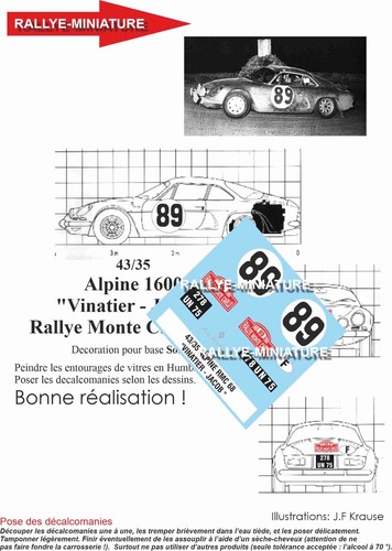 Decals ref 4335 alpine - 1/24,