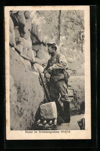 Husar dans schützengraben - husar,