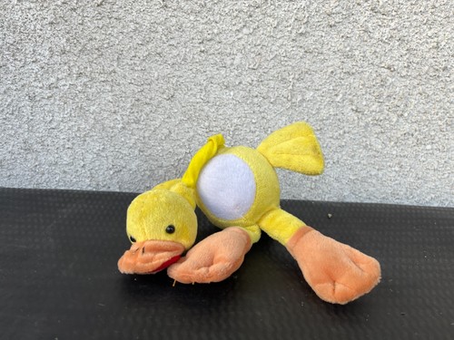 Peluche canard jaune orange - canard,
