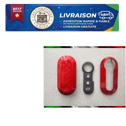 Coque clé fiat 500 grande - coque,