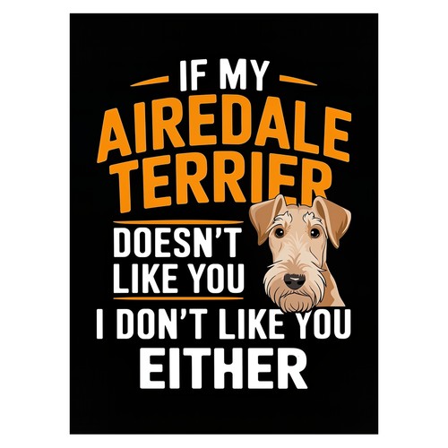 Affiche citation airedale - affiche,