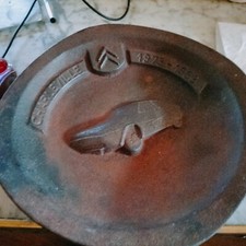 PUB CITROEN ASSIETTE FONTE ARDENNAISE / plaque emmaillé fonderie Ardennes  