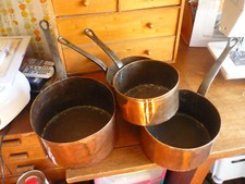 4 Casseroles cuivre monte  a