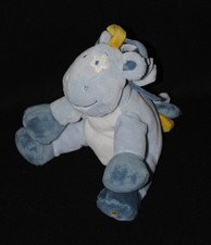 Peluche doudou âne cheval NOUKIE'S Victor Lucien bleu étoile 20 cm assis TTBE