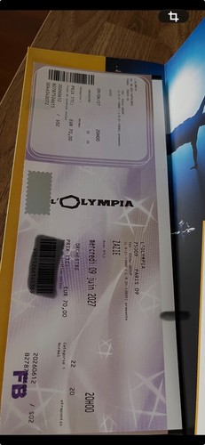 Billet concert olympia - billet,