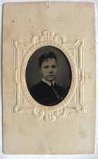 FERROTYPE 1/6 portrait  jeune femme pochette D880