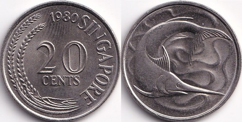 Cents 1980 singapour - 20,