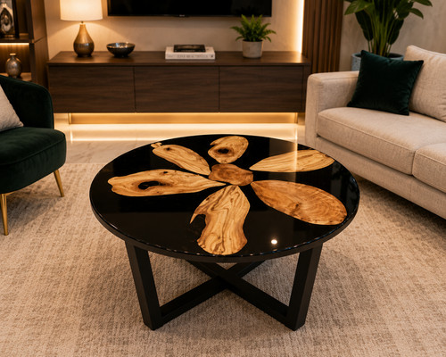 Table basse ronde - , en