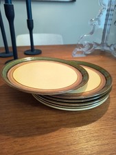 Magnifique Lot de 6 Assiettes à Dessert Publicitaire Esso en Grès Vintage