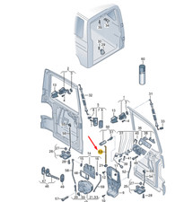 VW TRANSPORTER VI T6 Tige de traction de porte d'aile arrière 7H0827842 NOUVEAU