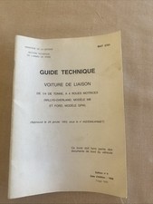 GUIDE D ENTRETIEN VOITURE JEEP WILLYS - OVERLÀND MAT 2701 Édition 1968