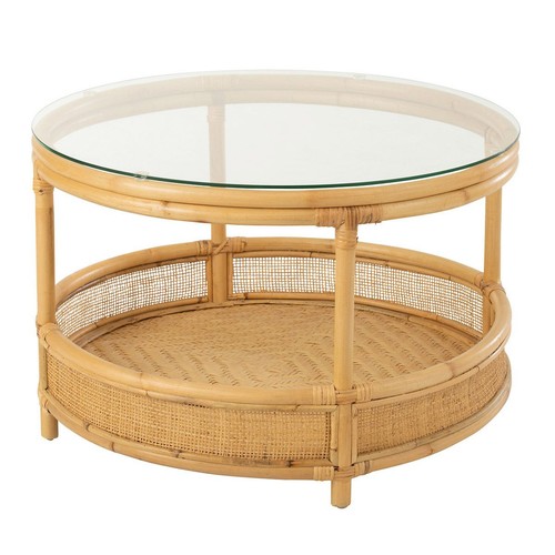 Table basse rotin - table,