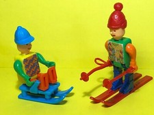 L26 - 2 KINDER 1994 type playmobil -  Skieur K94 44   /  Luge  K94 45