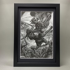 Azhag Le Tueur D'Art Encadré Orruks Orcs Seigneur De Guerre Wyvern Warhammer Aos