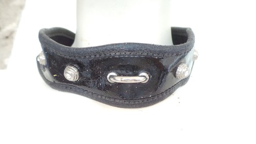 Collier noir strass punk - collier,