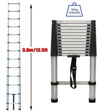 12.5ft Echelle pliante télescopique de 3,8 m avec extension télescopique EN131