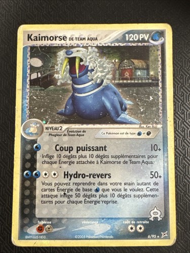 Carte pokémon kaimorse - carte, team