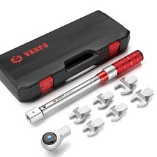 Clé Dynamométrique Professionnelle 20-220 Nm Kit 8 Pcs Têtes Interchangeables 1/