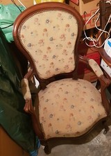 FAUTEUIL ANCIEN EN ACAJOU MASSIF EPOQUE LOUIS PHILIPPE  XIXe siècle