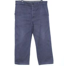 French 1960s Grey Thick Cotton Pique Work Chore Pants DUBURE & DEVERCHERE W37