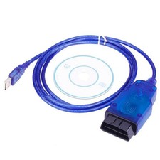 Pour câble EOBD outil de diagnostic OBDII pour voiture USB Opel Tech 2 (bleu)