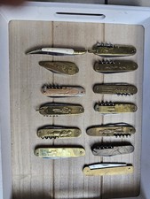 Couteaux Manche Laiton Lot De 13