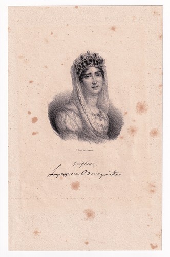 Lithographie xixe joséphine - lithographie,